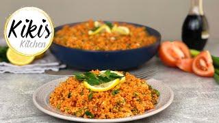 Kisir Recipe turkish bulgur salad | healthy, diet-friendly and vegan | Kikis Kitchen