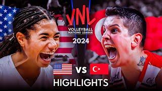 LEGENDARY MATCH | USA vs TURKIYE | Women's VNL 2024