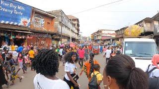 Americans first time walking around Freetown Sierra Leone 