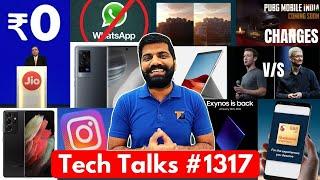 Tech Talks #1317 - Jio Free 5G Phone, PUBG India No Violence, Apple Vs Facebook, Exynos 2100,vivoX60