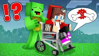 JJ Broke Leg and Mikey Helps Him - Maizen Minecraft Animation