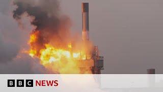 Rocket engine explodes during test at Scotland spaceport | BBC News