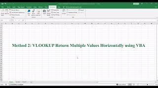 How to VLOOKUP Return Multiple Values Horizontally in Excel