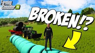 When Bale Wrapping goes WRONG on Riverbend Springs | Farming Simulator 25