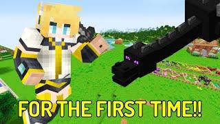 I Kill The Ender Dragon in Minecraft For The First Time!