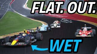 Which F1 ERAS Can Take EAU ROUGE FLAT OUT In The WET?