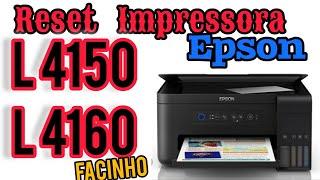 Como Fazer Reset Impressora Epson L4150 L4160 pela Primeira e segunda Vez.