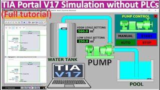 TIA Portal V17 simulation program without PLCs hardware full tutorial