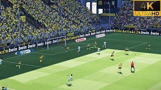 4K | PES 2024 Ultra Realism Mod | Borussia Dortmund vs Aston Villa | Pre Season | PES 2021