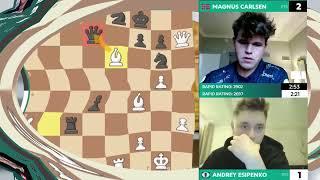 ROOK SAC!! Andrey Esipenko vs  Magnus Carlsen || Chessable Masters Playoffs 2025 - G4