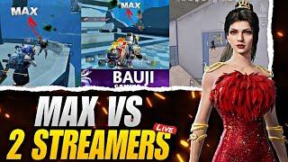 Max vs 2 Streamers  | fastest 3 finger player | bgmi | bgmi gameplay