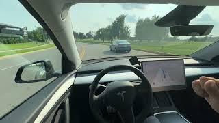 Tesla FSD 12.5 collision avoidance!