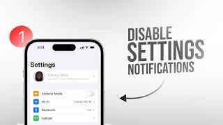 How to Turn Off Settings Notifications on iPhone (tutorial)