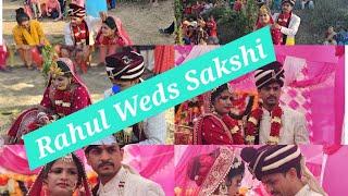 Finally साक्षी और राहुल हुए एक दूसरे के 18 April 2024 #wedding #garwaliwedding #shadi