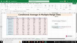 Calculating Conditional Average from Multi Column Data | AVERAGEIF ? No! It Will Not.