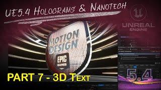 3D Text with UE5.4 Motion Design Tools