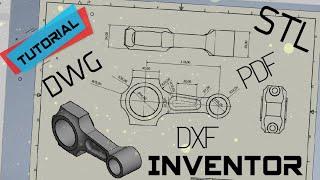 [#6] Wesoły Tutorial Autodesk Inventor 2021 - Jak zrobić rysunek techniczny i eksport do STL?