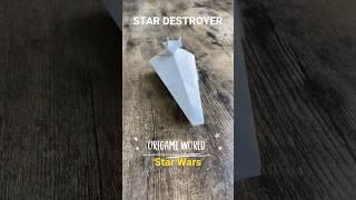 STAR DESTROYER ORIGAMI TUTORIAL STAR WARS ART | TIE FIGHTER DARTH VADER ORIGAMI | DIY STAR WARS