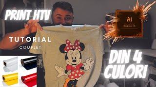 Cum functioneaza HTV din 4 culori.Vectorizare Adobe Illustrator.Cum se imprima un tricou?Tutorial