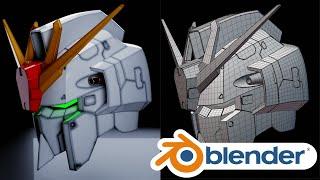 【Blender】Zガンダム 3Dモデリング メイキング