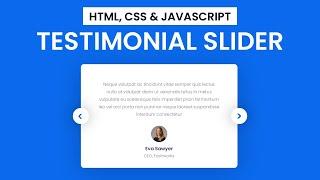 Testimonial Slider Using Javascript | With Free Source Code