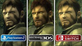 Metal Gear Solid 3 Snake Eater - PS2 vs 3DS vs Switch (Graphics Comparison)