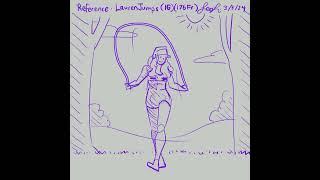 Girl Jump Rope Animation based on LaurenJumps routine #animated #athletic #artist