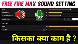 Free Fire Max Sound Setting Full Details | Pro Player Setting | Free Fire Setting