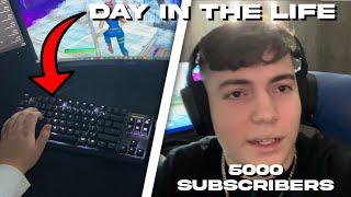 Day In the Life of a Small Fortnite Content Creator/Streamer | 5,000 Subscriber Special