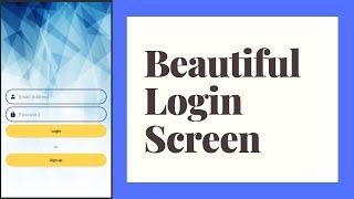 Create beautiful login screen in Android Studio with custom Button And EditText Part-1 | 2019