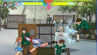 MUGEN: Haruhi and Mikuru vs Kyon and Koizumi (rematch)