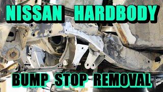 Nissan Hardbody // Front Bump Stop Removal