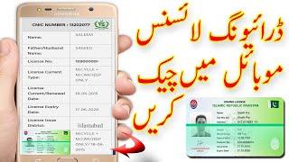 how to check driving licence pakistani online