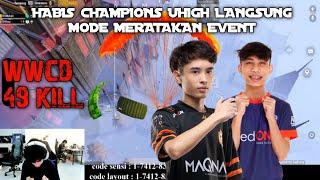 GAMEPLAY UHIGH DUO VS SQUAD CHIKEN 49 KILL! HABIS CHAMPIONS AUTO MODE BANTAI"