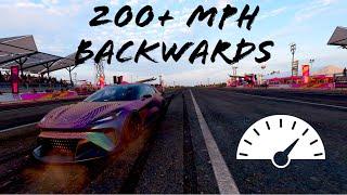 going 200+ mph in reverse