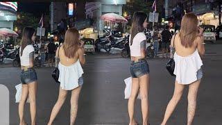 Life in Cambodia 4k night view street life of Khmer people     Eat, Drink and Have Fun