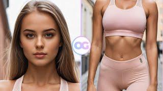 Cute & Sensual…Yoga Pants & Activewear in Sweden - 4K AI Art Lookbook Model 24-04 Octavia Gems