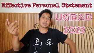 UGRAD 2023 | How to write Effective Personal Statement | USEFP