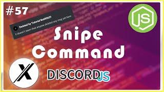 [EASY] HOW TO MAKE A SNIPE COMMAND | DISCORD.JS (V12) | #57