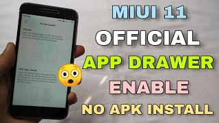 MIUI 11 Official App Drawer Enable Without Any Apk Install