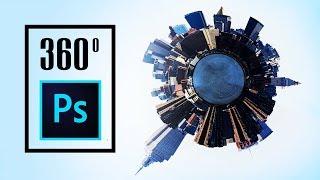 Photoshop CC | Efecto planeta en miniatura (fotografía en 360) | Tutorial Español