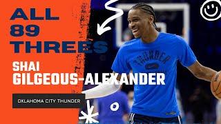 Shai Gilgeous-Alexander ALL 89 Three-Pointers From 2021-22 NBA Regular Season | King of NBA