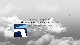 Thranda PZL-104MA Wilga 2000 - Pop-up menu Weight and Balance tab