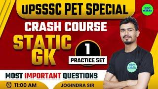 Static Gk Crash Course For UPSSSC PET Practice Set - 01 | For UPSSSC PET, SSC GD, SSC CGL, CHSL