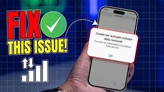 How to Fix "Could Not Activate Cellular Data Network" on iPhone | No Internet Issue