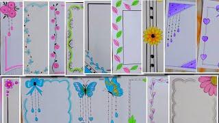 100 handmade border designs for project//borderdesigns for project