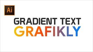 How to make gradient text in Adobe illustator