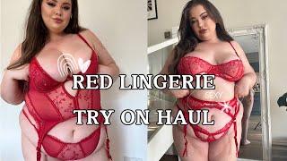 PLUS SIZE *SEXY* RED LINGERIE TRY ON HAUL // JENNY LOVE