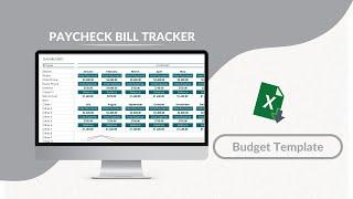 Paycheck Bill Tracker Excel Template