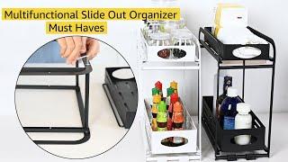 Baffect Multi-functional Slide Out Organizer You Must Haves | Includes installation tutorial